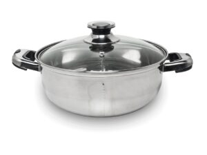 Fonduetopf mit Deckel 2-Fach Chinesisch Fondue  Ø28 cm