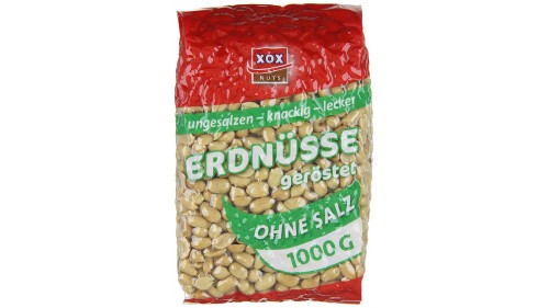 1000g 1 x 1 kg 1er Pack XOX Erdnüsse ungesalzen,Frisch geröstet 