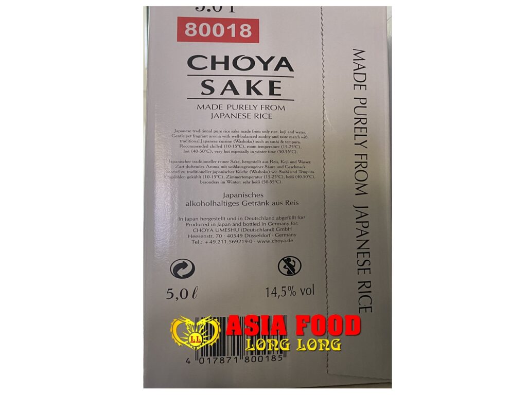 Choya Sake 5l /Japanischer Reiswein 14,5%vol – Bild 2