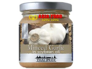 Knoblauch und Ingwer gehackt in Sojabohnenöl 180g /Thai Pride –