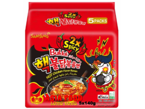 Hot Chicken flavour Inst Nudeln (2X Hot)140gx 5pk/Samyang -Buldak-