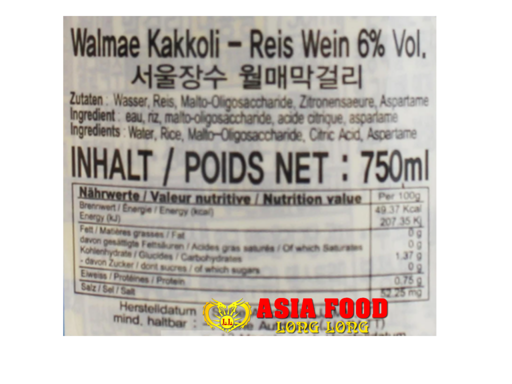 Koreanischer Reiswein 6%v. 750ml/ .Makgeoli SEOUL JANGSU- – Bild 2