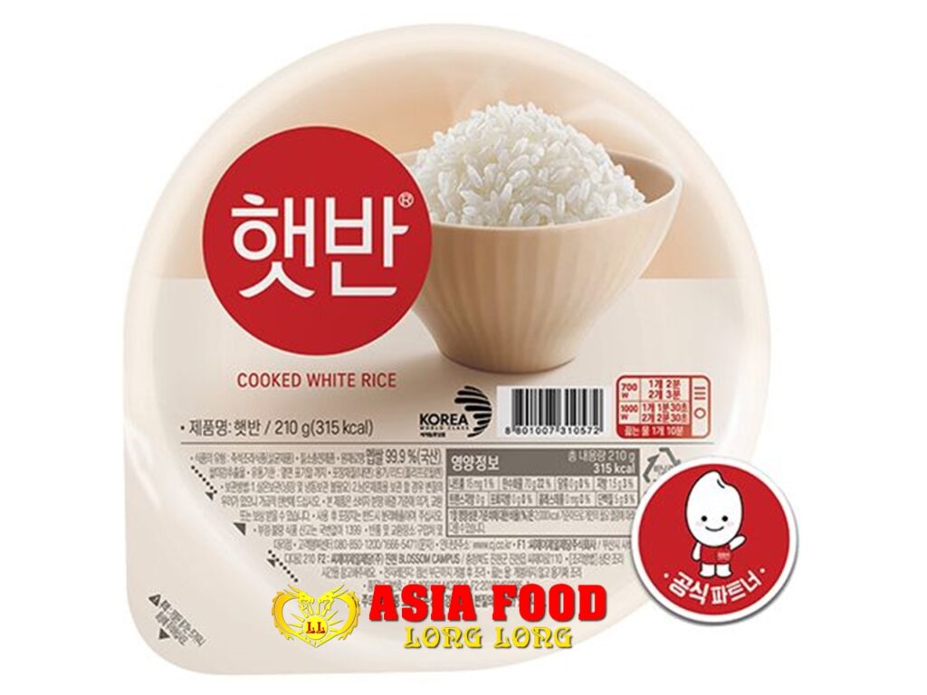 COOKED WHITE RICE 210g/ CJ Hetban Korea-