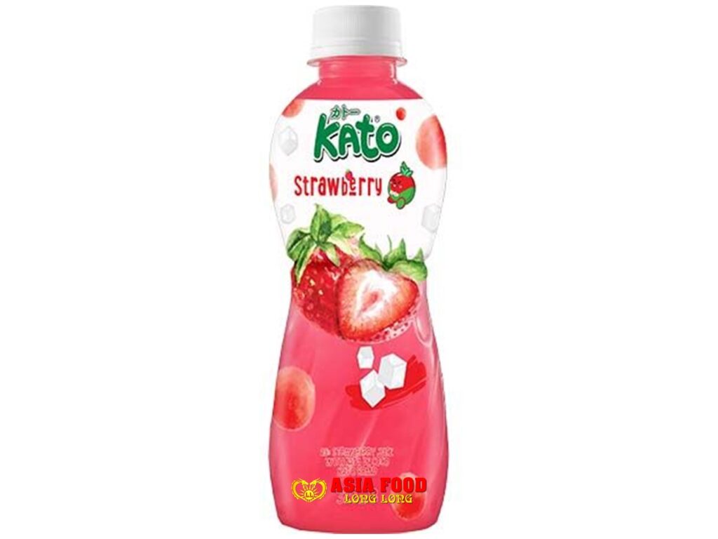 Strawberry-Saft mit Nata De Coco (Erdbeer) 200ml/ Kato -
