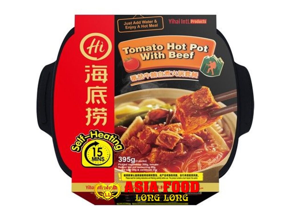 Tomato Hot POT with Beef( Selbstheizend Spicy Flavour )395g/ Haidilao-