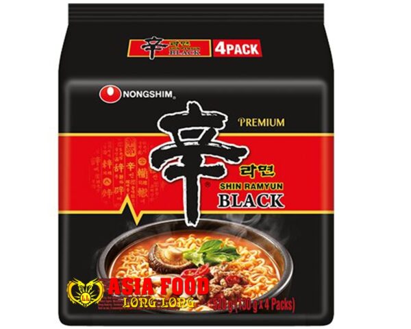 Shin Ramyun Black ( Premium, mild-würzig) Ramen Nudeln 4x130g /Nongshim -