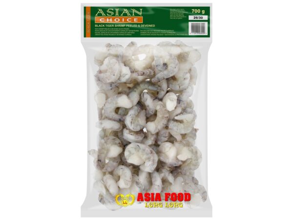 Black Tiger Shrimps 26/30 1kg ( Roh geschält, Entdarmt) /Asian Choice