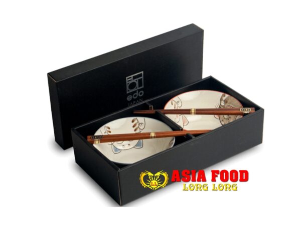 Schüssel Set (DREI KATZEN) 2x Suppenschale /Reisschale Ø15cm H7cm/Japan-