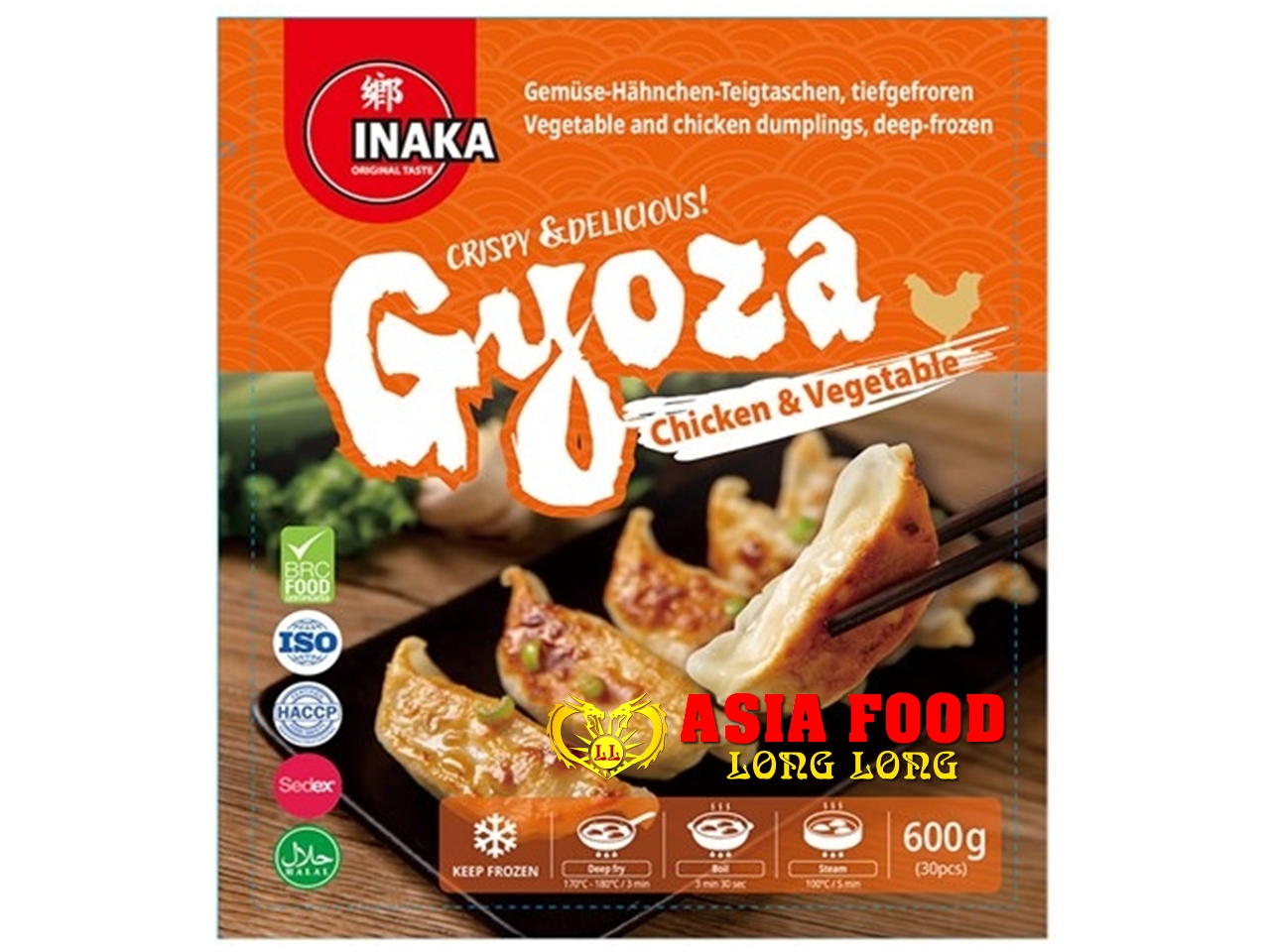 Gyoza Chicken & Veg 600g/ Inaka -